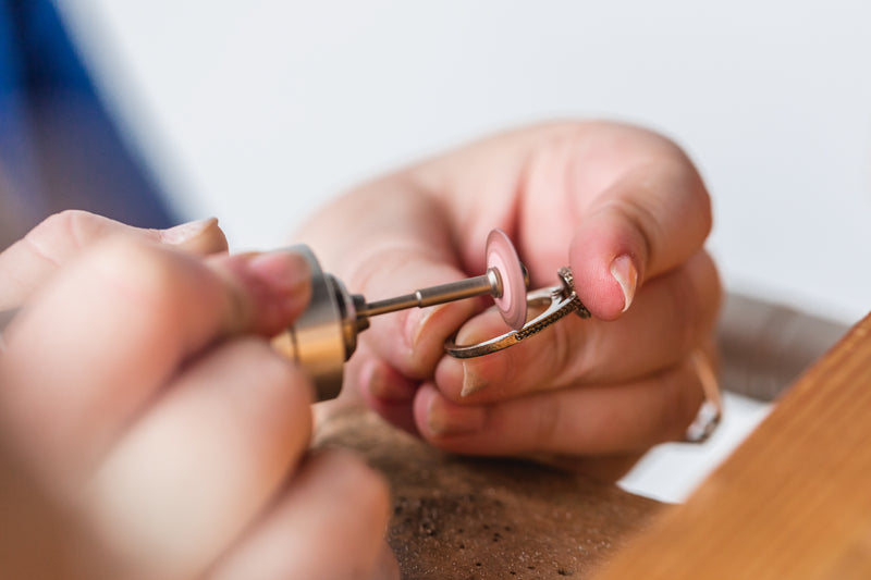 using a rotary tool on jewelry