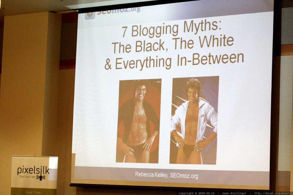slide: 7 blogging myths - blogging, copywriting, and seo - sempdx searchfest 2009 - _MG_9153