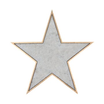 blank walk of fame star isolated over white