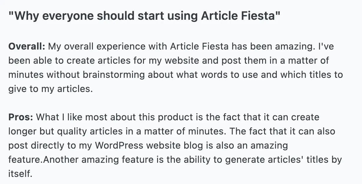 Article Fiesta, the AI content writer testimonial -40 - pBIWKiH.png